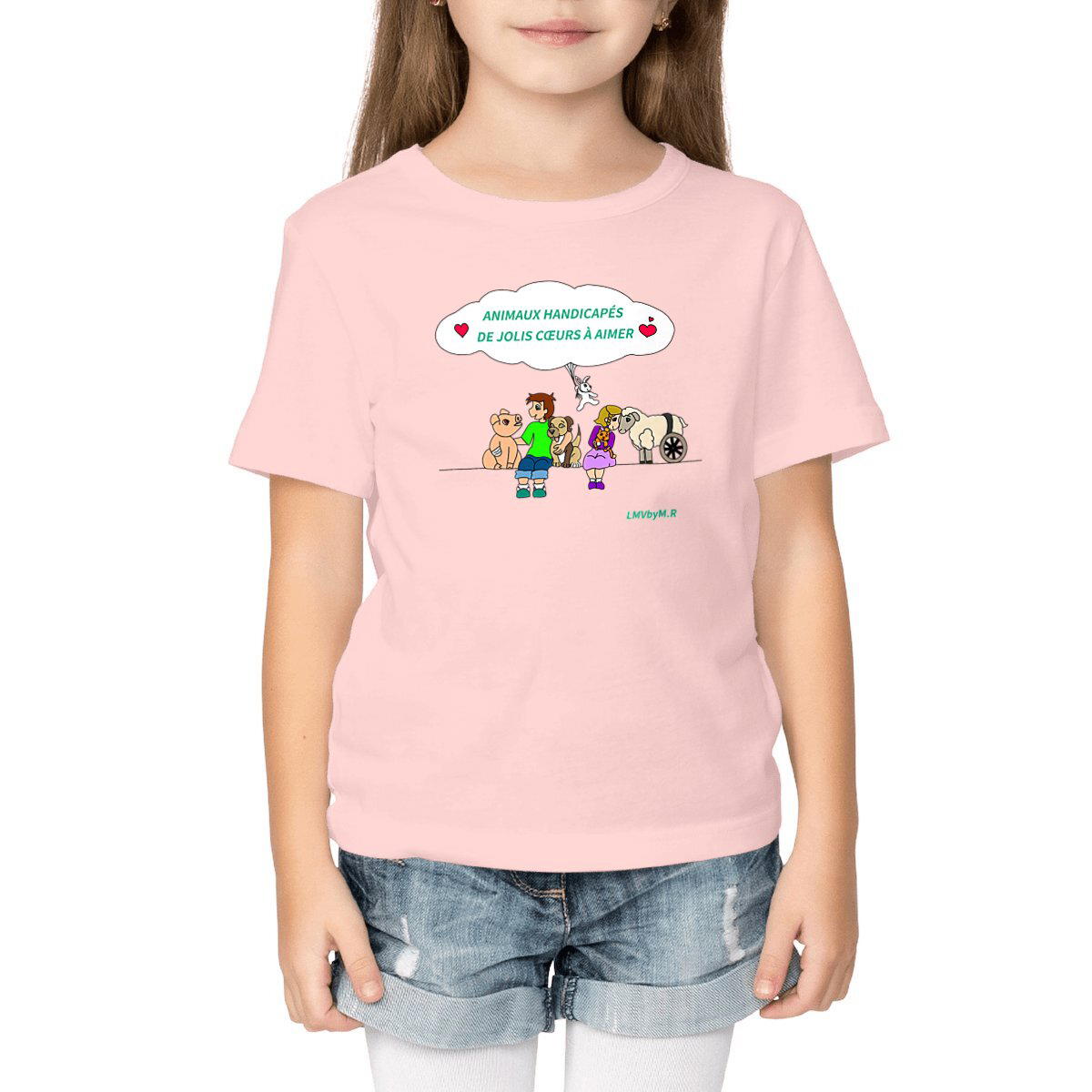 Image front Tee-shirt Bio Enfant ANIMAUX HANDICAPES