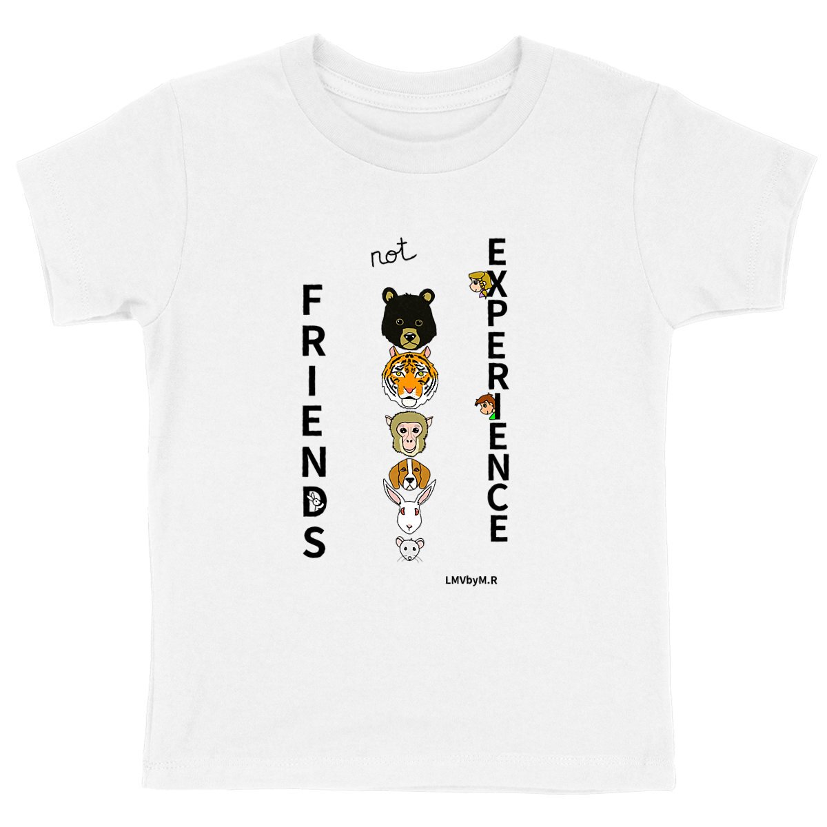 Image back Tee-shirt Bio Enfant FRIENDS NOT EXPERIENCE