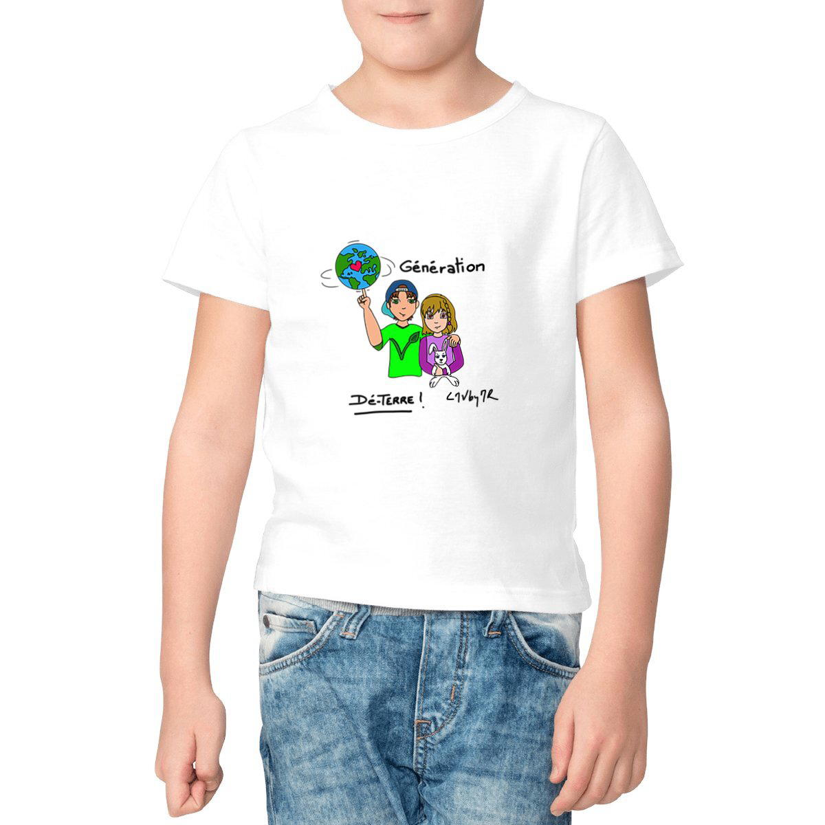 Image front Tee-shirt Bio Enfant GENERATION DE-TERRE !