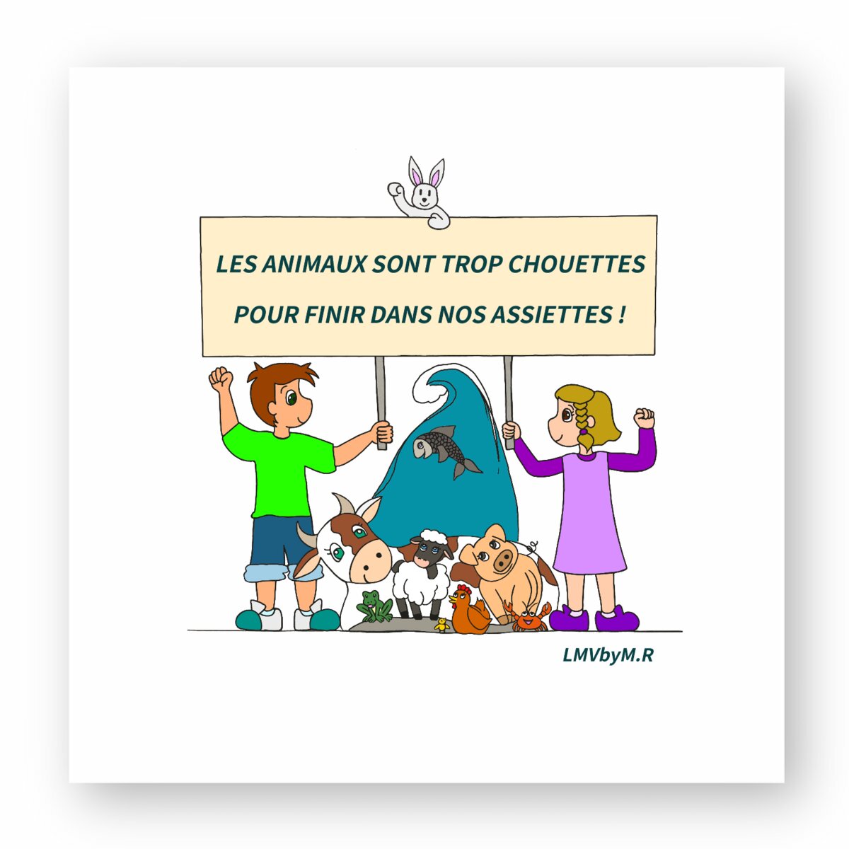 Image front Sticker STOP ABATTOIRS