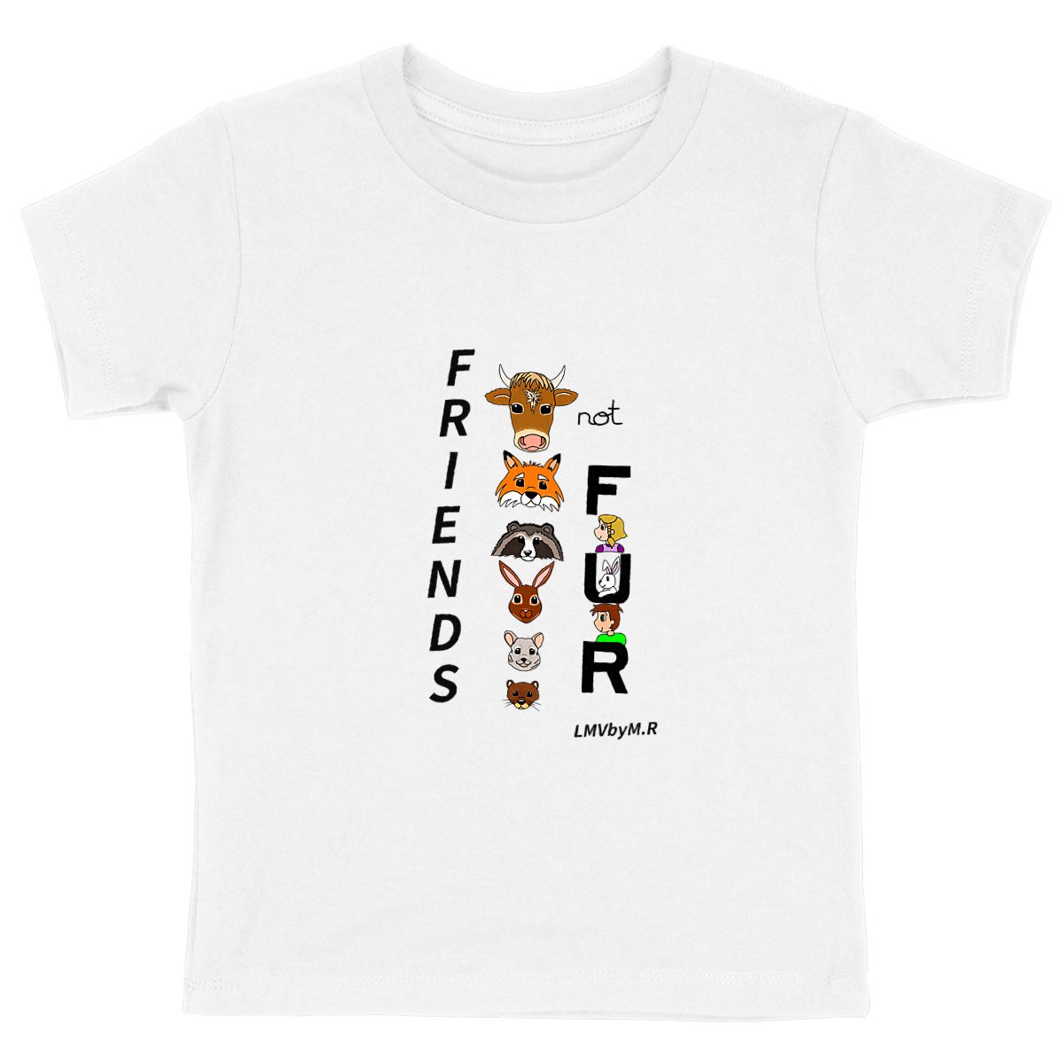 Image back Tee-shirt Bio Enfant FRIENDS NOT FUR