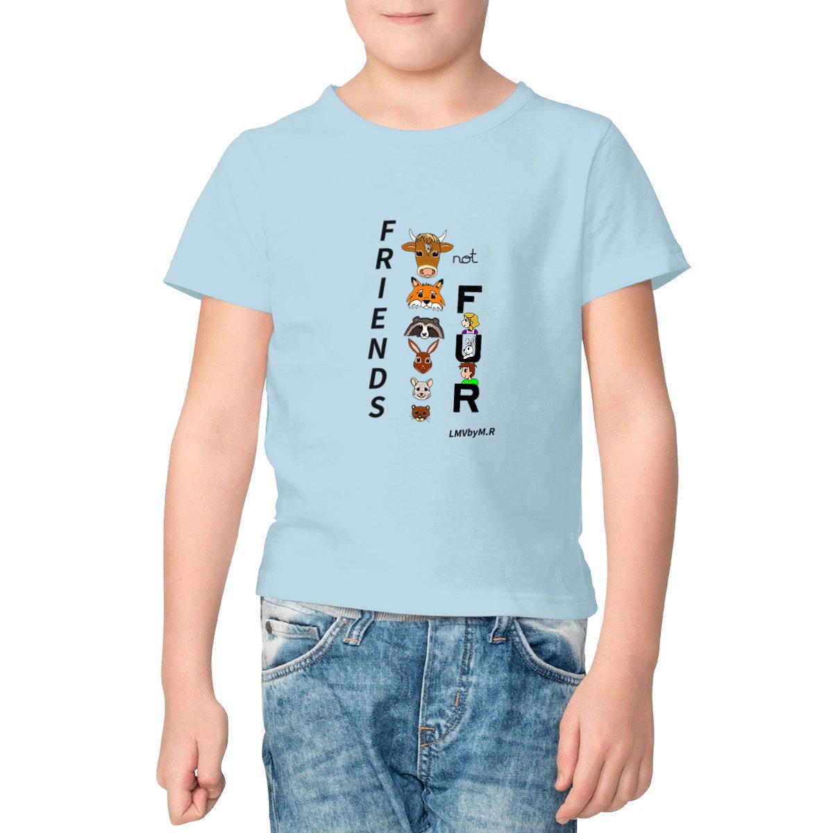 Image front Tee-shirt Bio Enfant FRIENDS NOT FUR