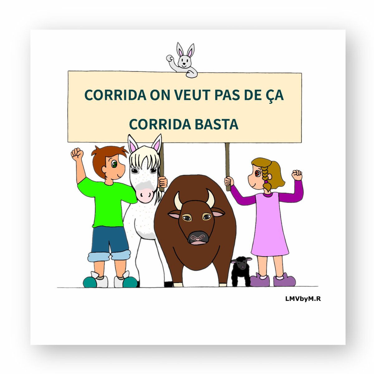 Image front Sticker STOP CORRIDA