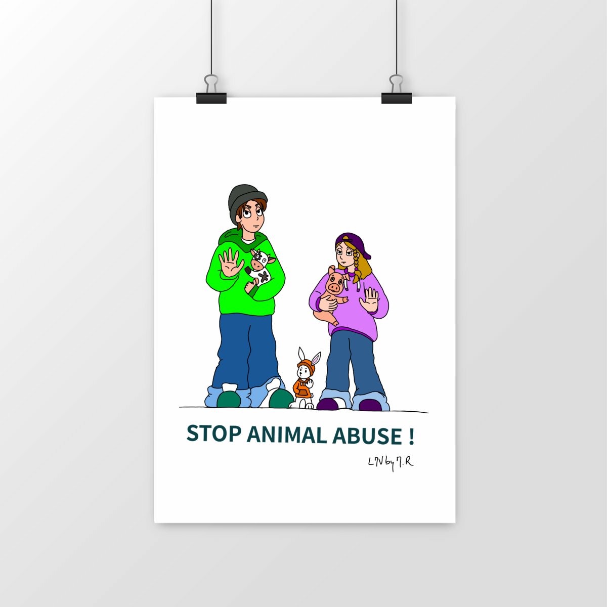 Image front Poster STOP ANIMAL ABUSE !