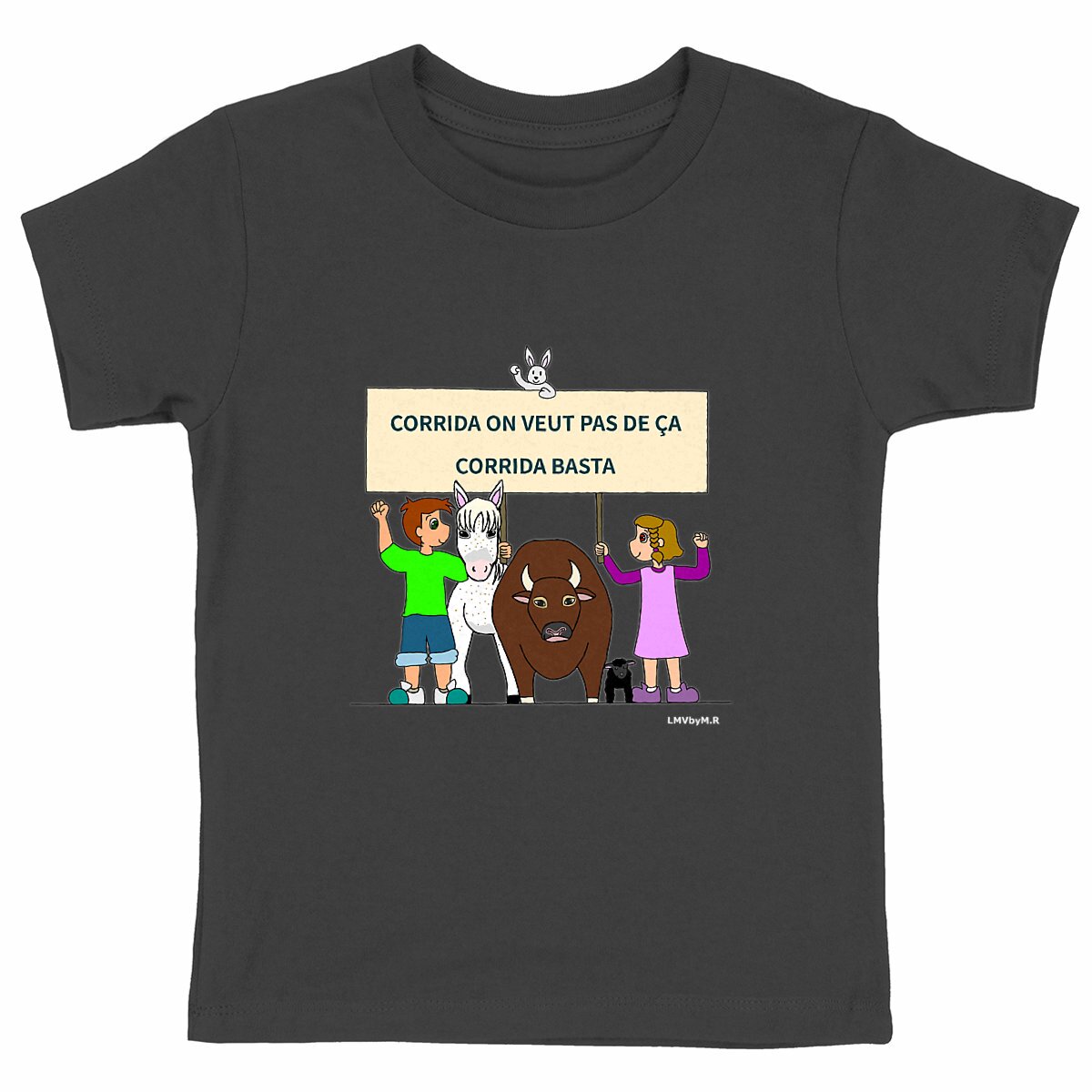 Image back Tee-shirt Bio Enfant STOP CORRIDA