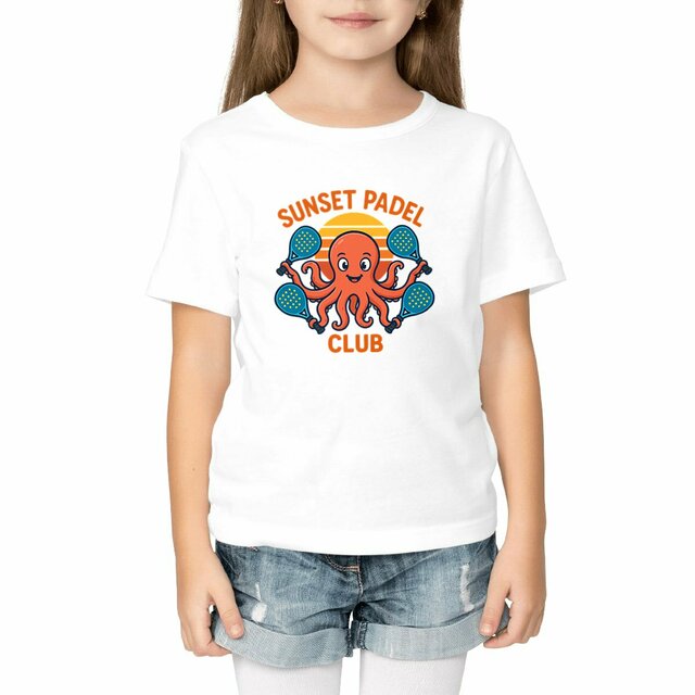 T-shirt Enfant Epais - Sunset Padel Pieuvre