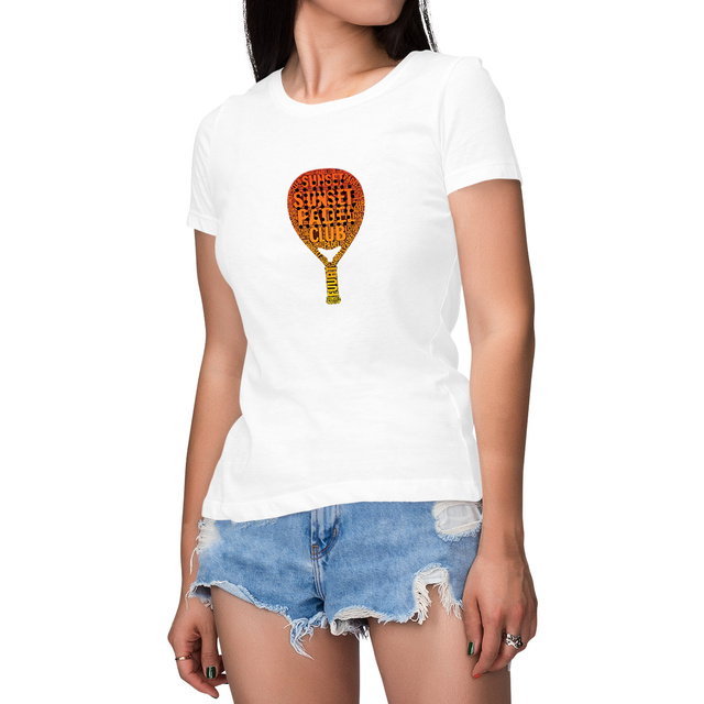 T-shirt Femme Epais - Sunset Raquette