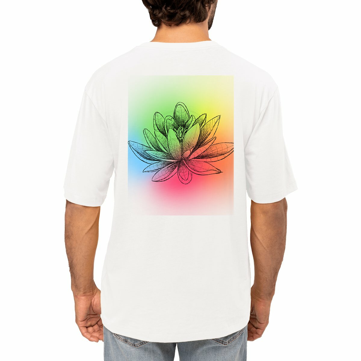 "Fleur multicolore" - T Shirt