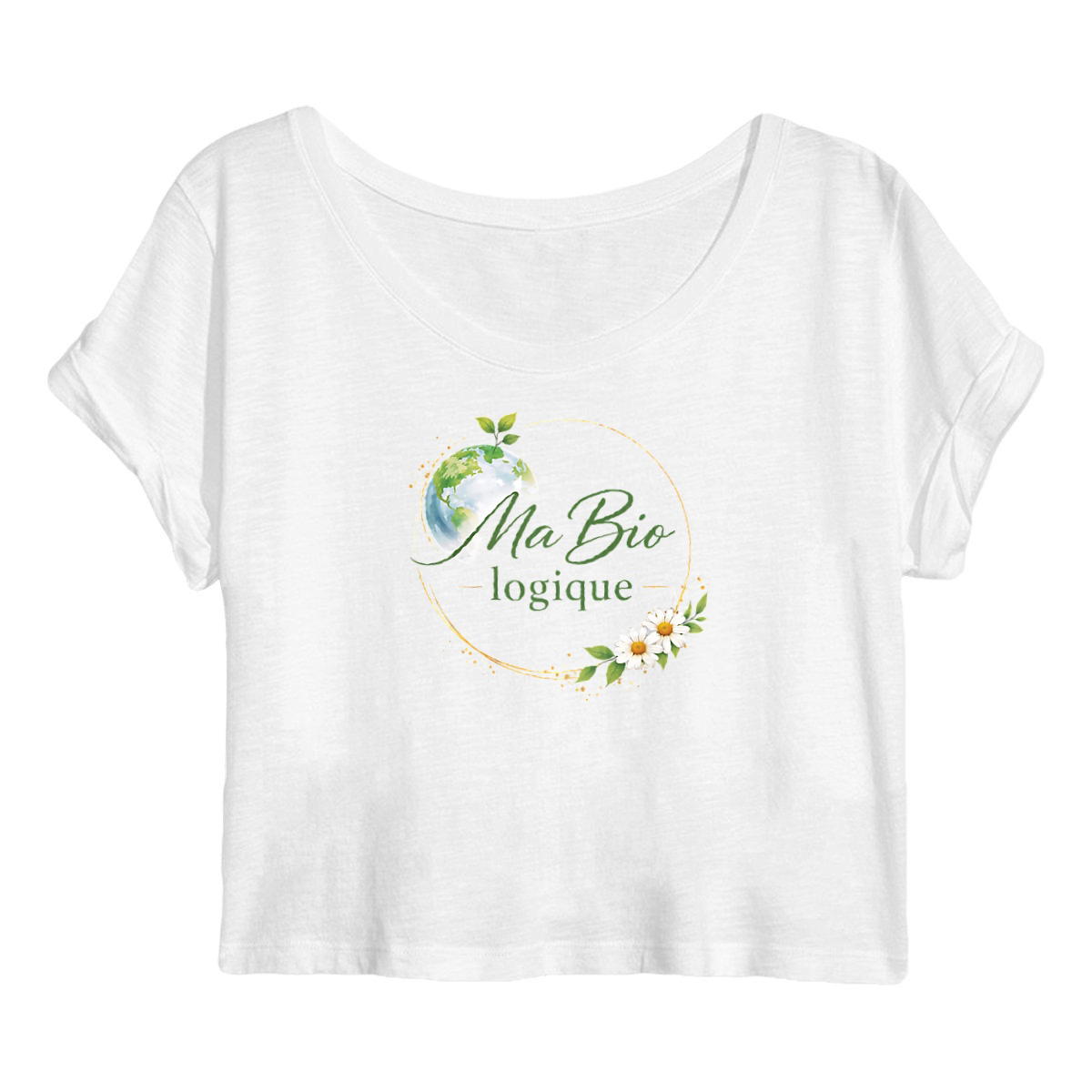 Image front Crop top 100% coton bio Ma Bio logique