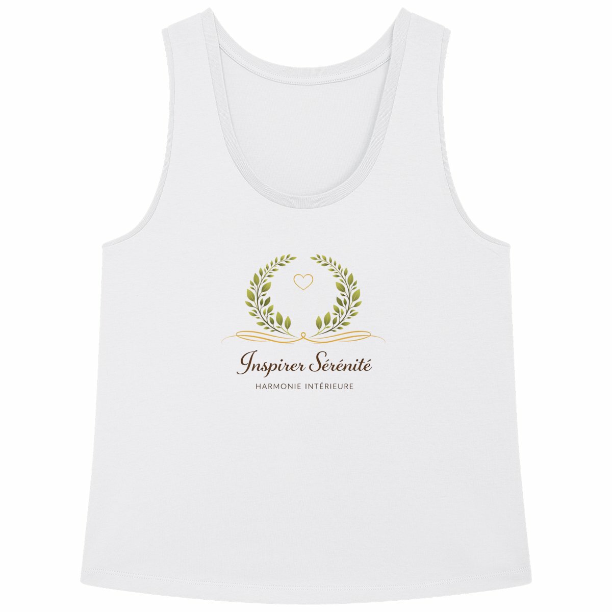Image front Débardeur Femme 100% coton biologique Inspirer Sérénité