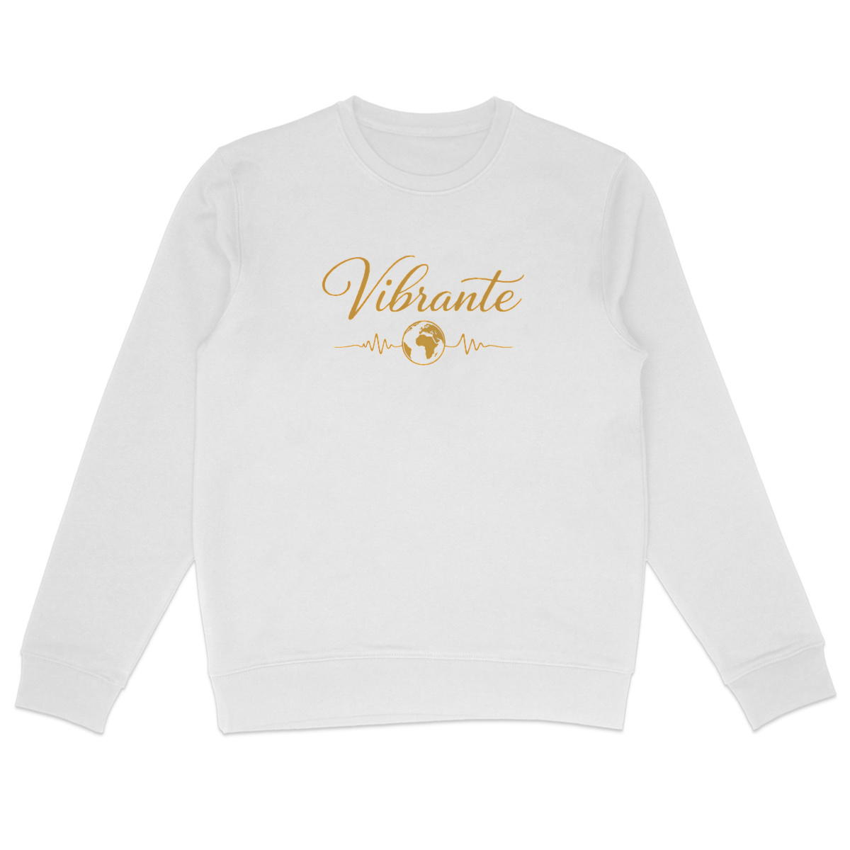 Image front Sweat-shirt labels Eve Vegan et G.O.T.S  Vibrante - 4 coloris