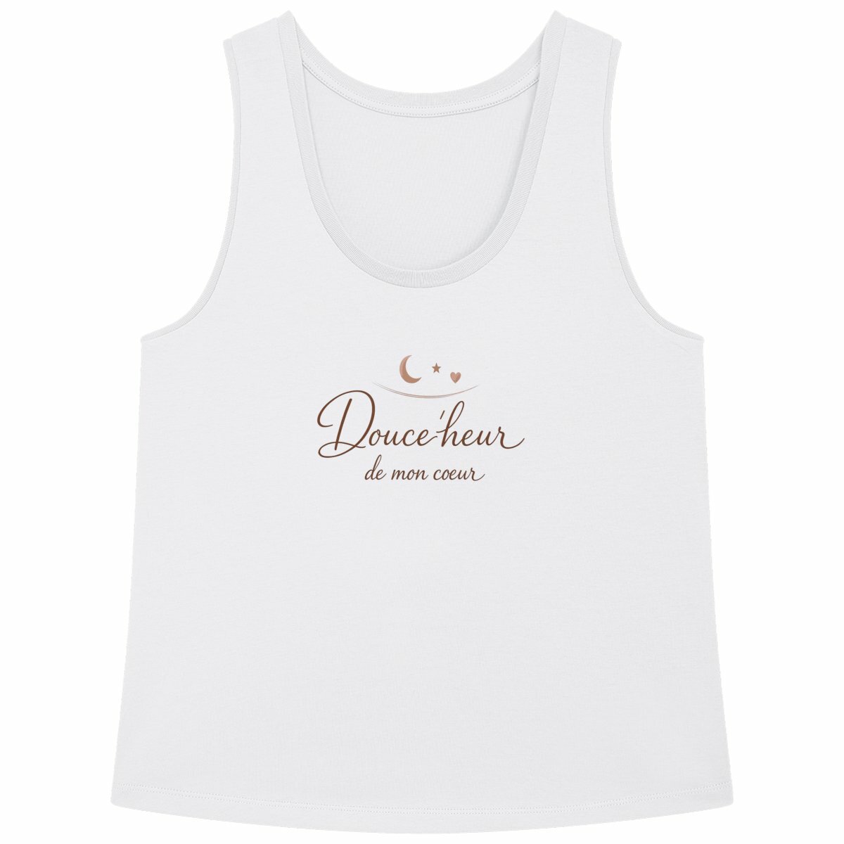 Image front Débardeur Femme 100% coton biologique Douce'heur de mon coeur - 3 coloris
