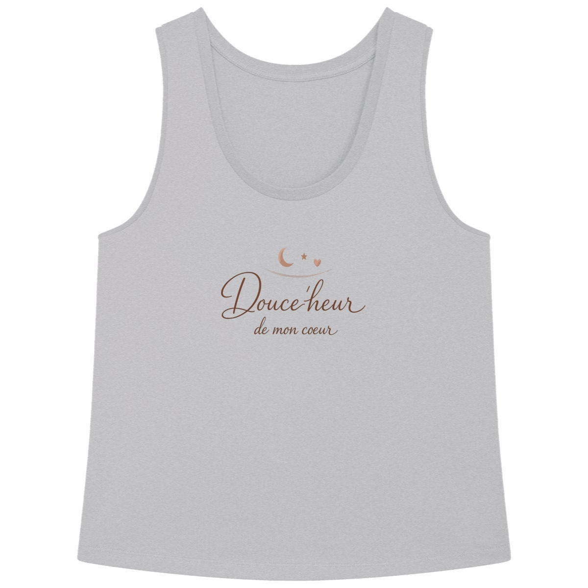 Image back Débardeur Femme 100% coton biologique Douce'heur de mon coeur - 3 coloris