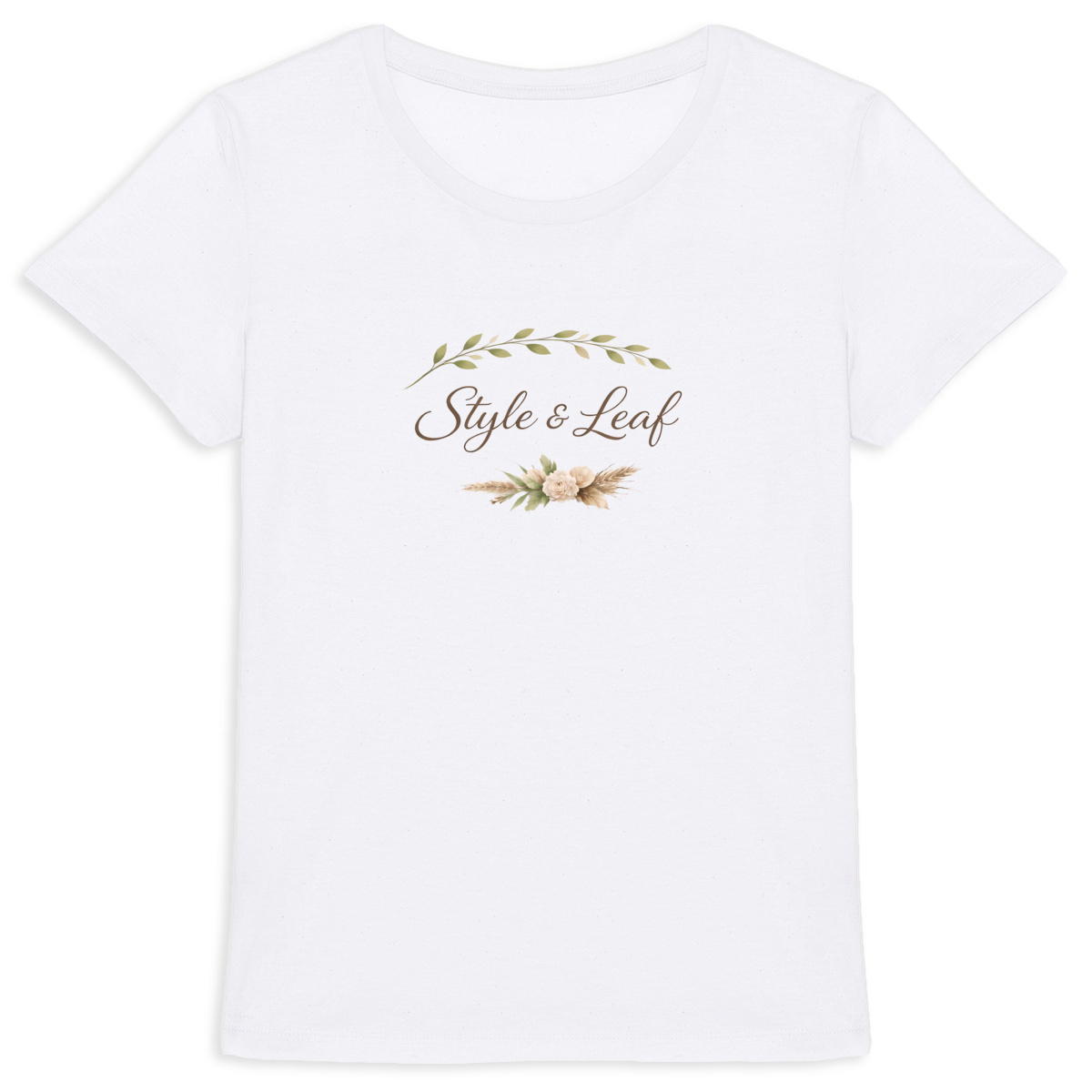 Image front T-shirt Femme Epais 100% coton bio Style§Leaf - 3 coloris