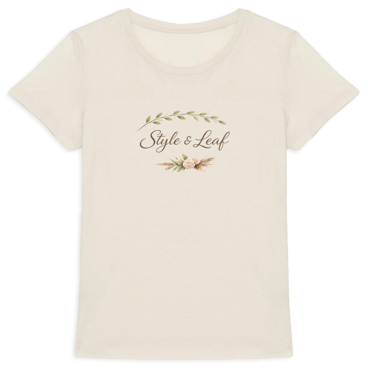 Image back T-shirt Femme Epais 100% coton bio Style§Leaf - 3 coloris