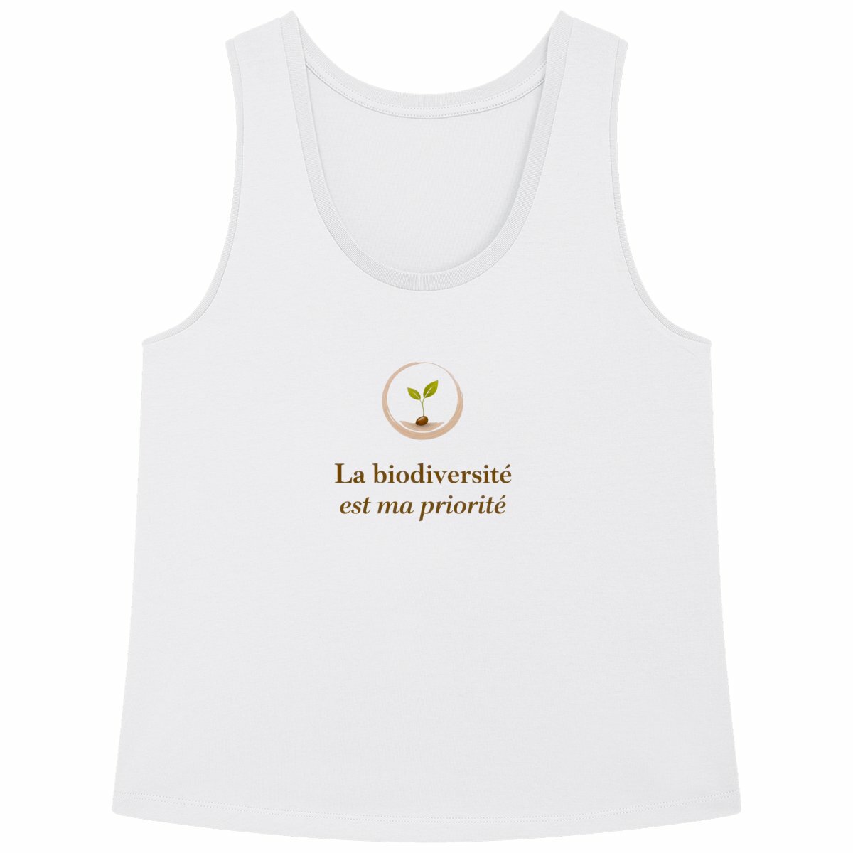 Image front Débardeur Femme 100% coton biologique La biodiversité 