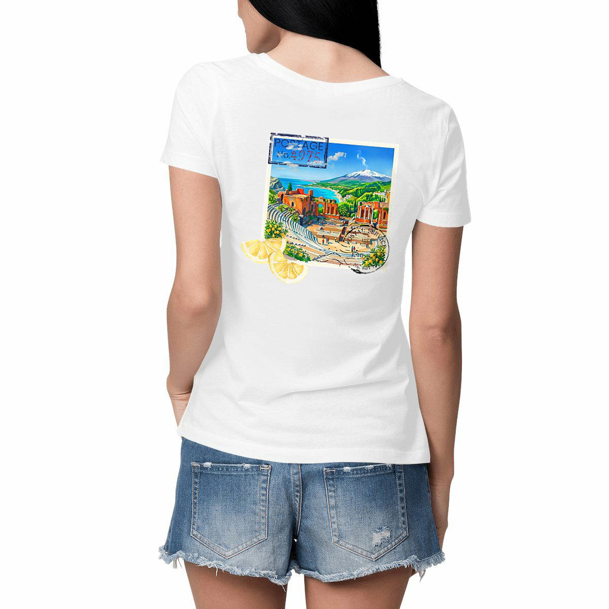 Image front T-shirt femme made in France, coupe ajustée, coton biologique.