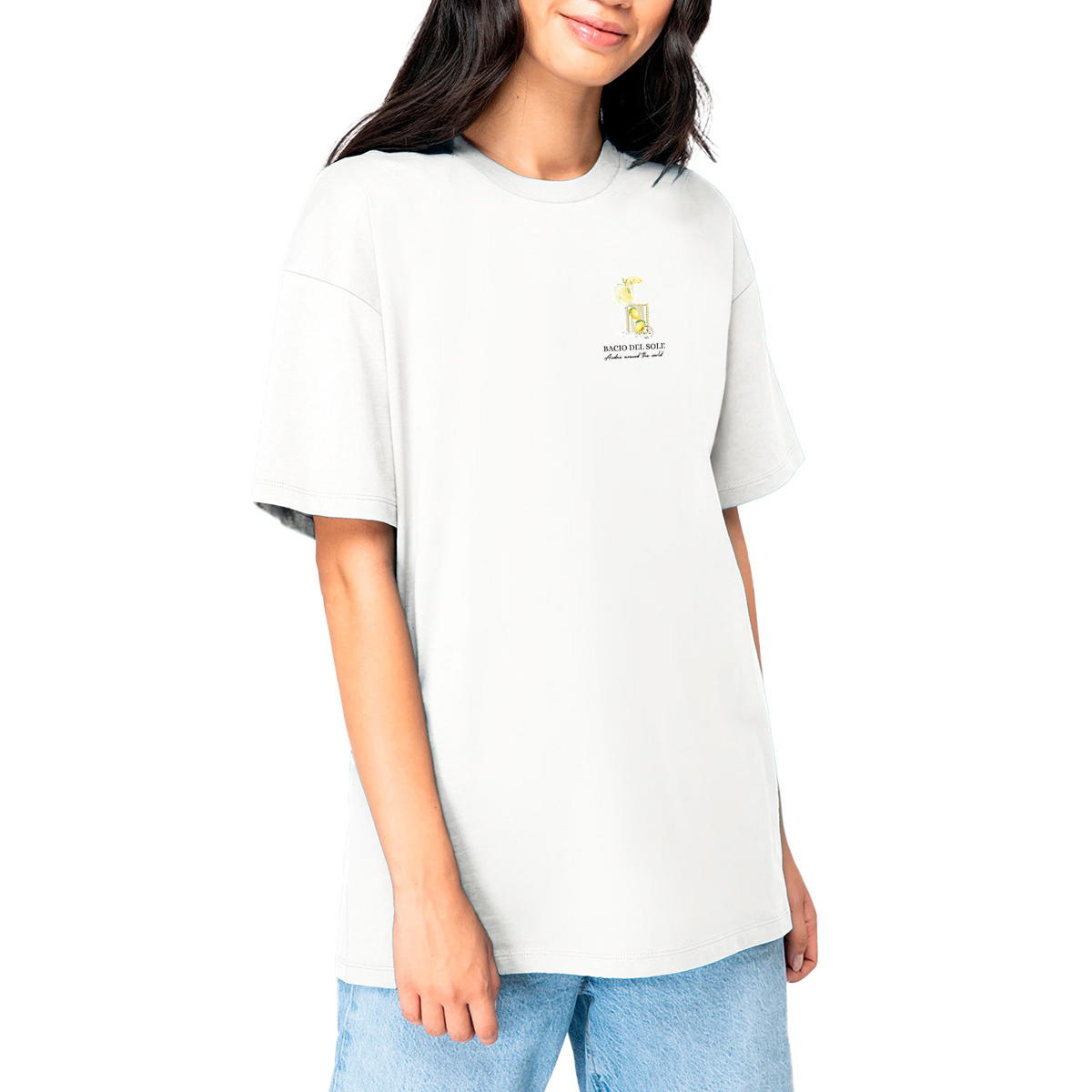 Image front Bacio Del Sole unisexe coupe oversized, coton biologique.