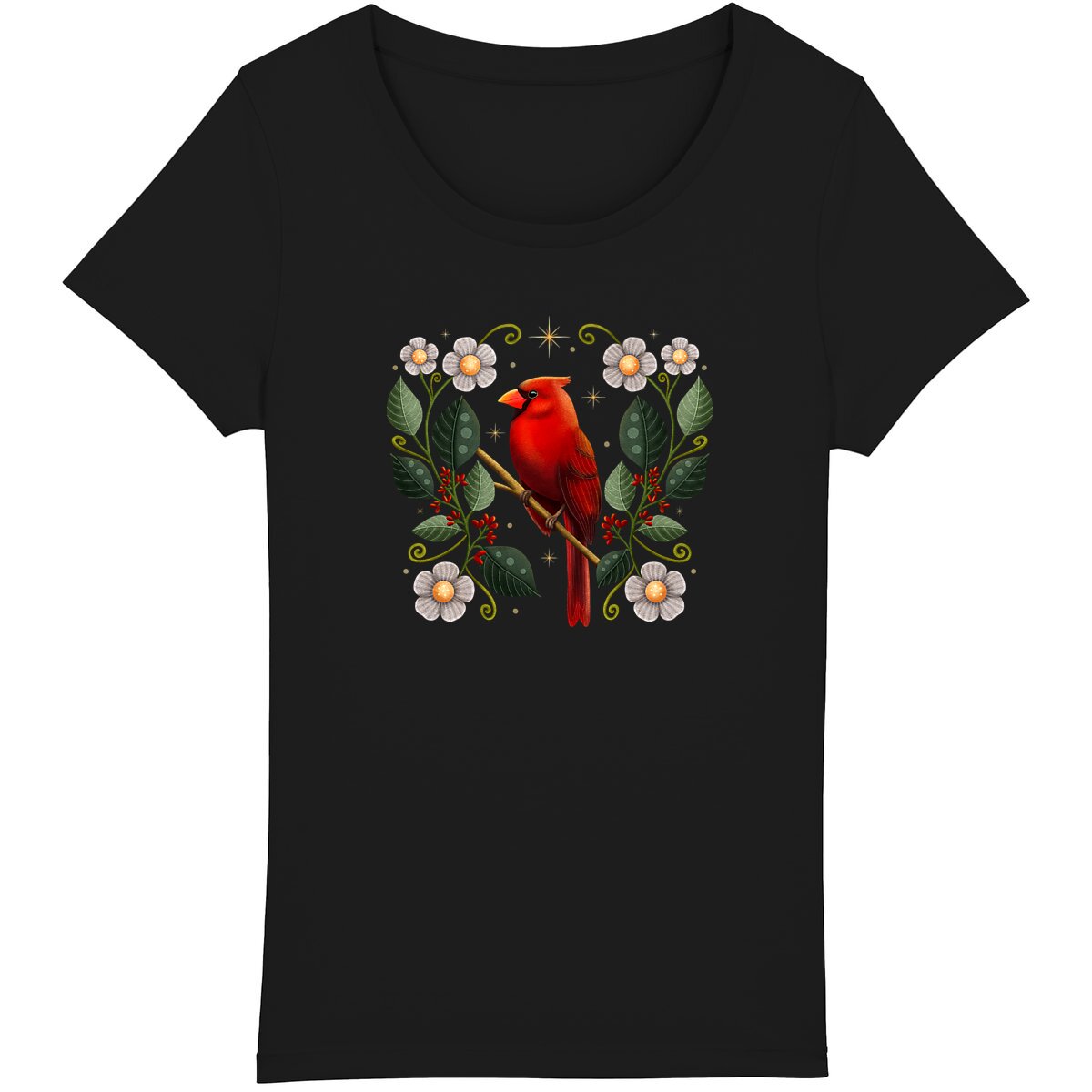 Image back Cardinal Black Women's T-Shirt