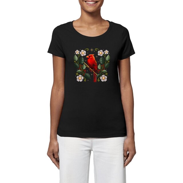 Image front Cardinal Black Women's T-Shirt