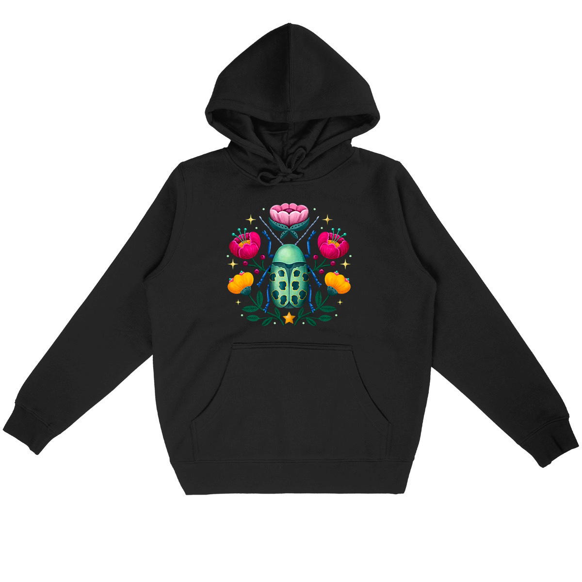 Image back Flower Beetle Dark Hoodie