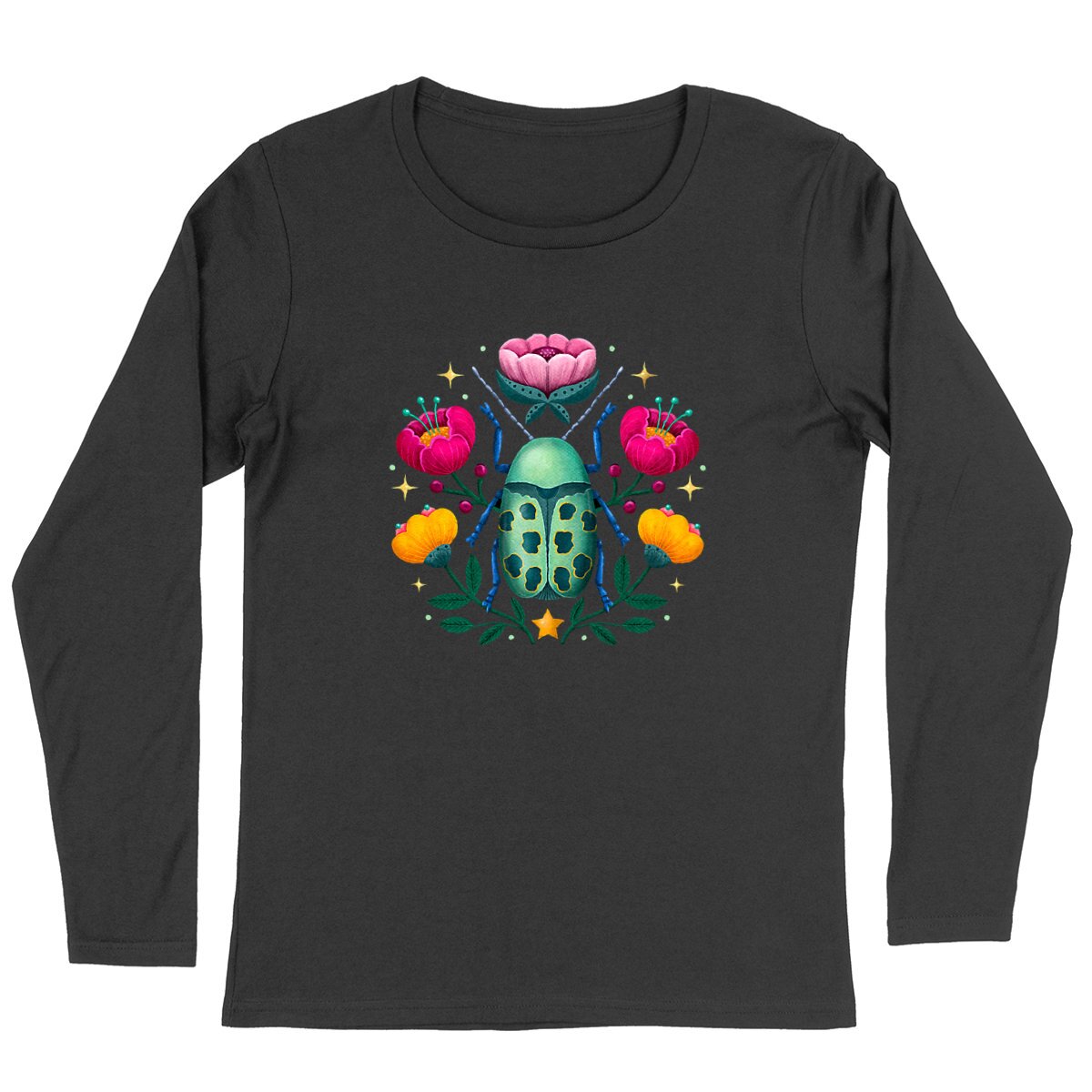 Image back Flower Beetle Dark Women Long Sleeves