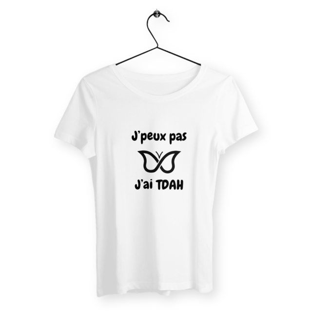 Image front T-shirt Femme - J'peux pas TDAH