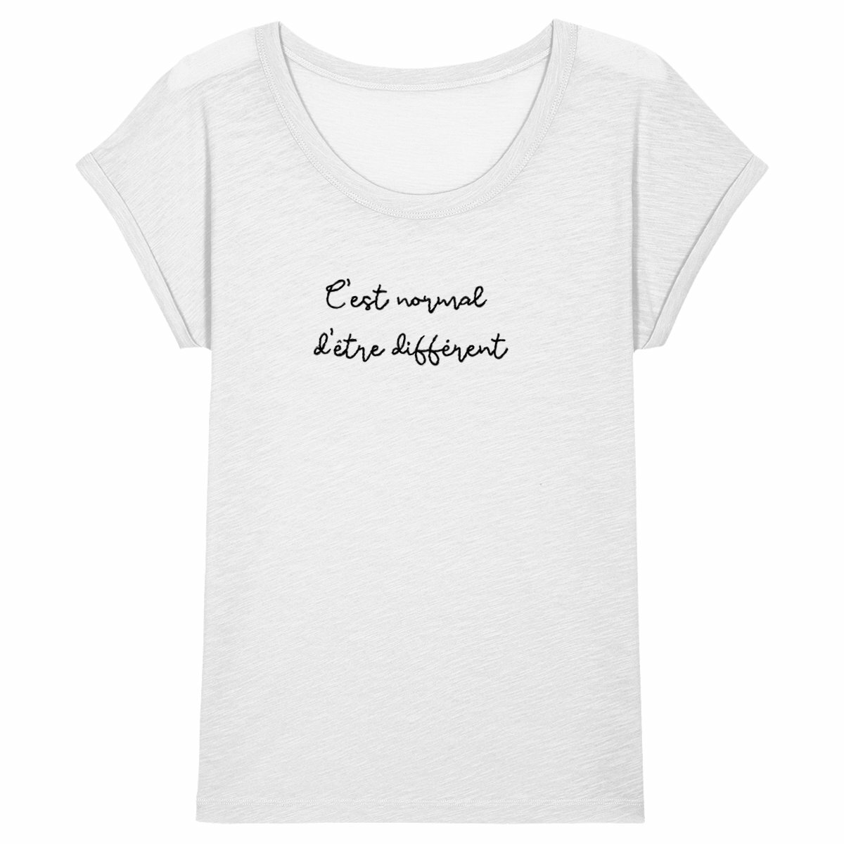 Image back T-shirt Femme - C'est normal d'être différent