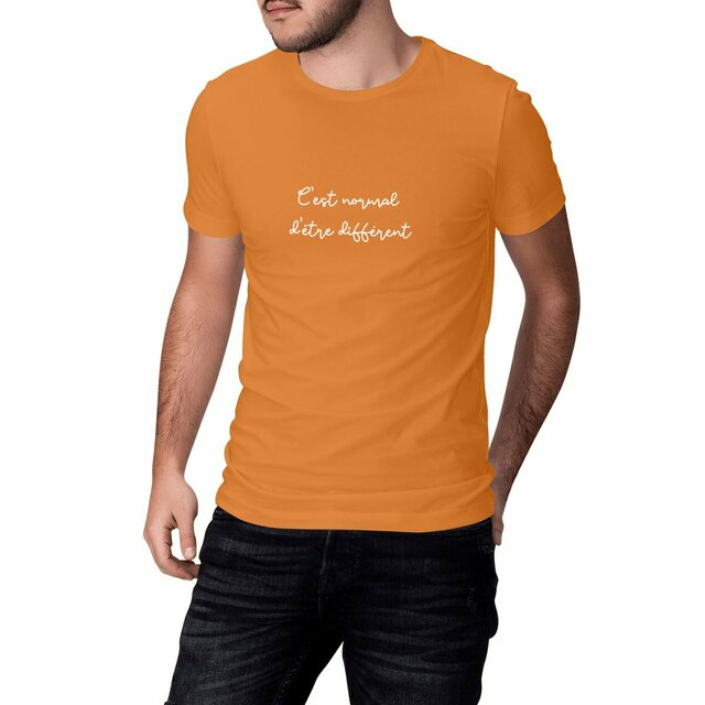 Image front T-shirt Homme - C'est normal d'être différent