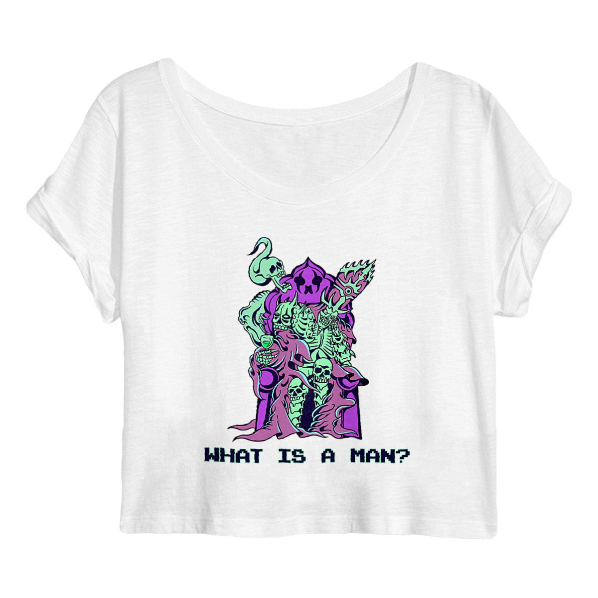 Image back Bored Throne Lich, What is a Man? (Vaporwave Colors)