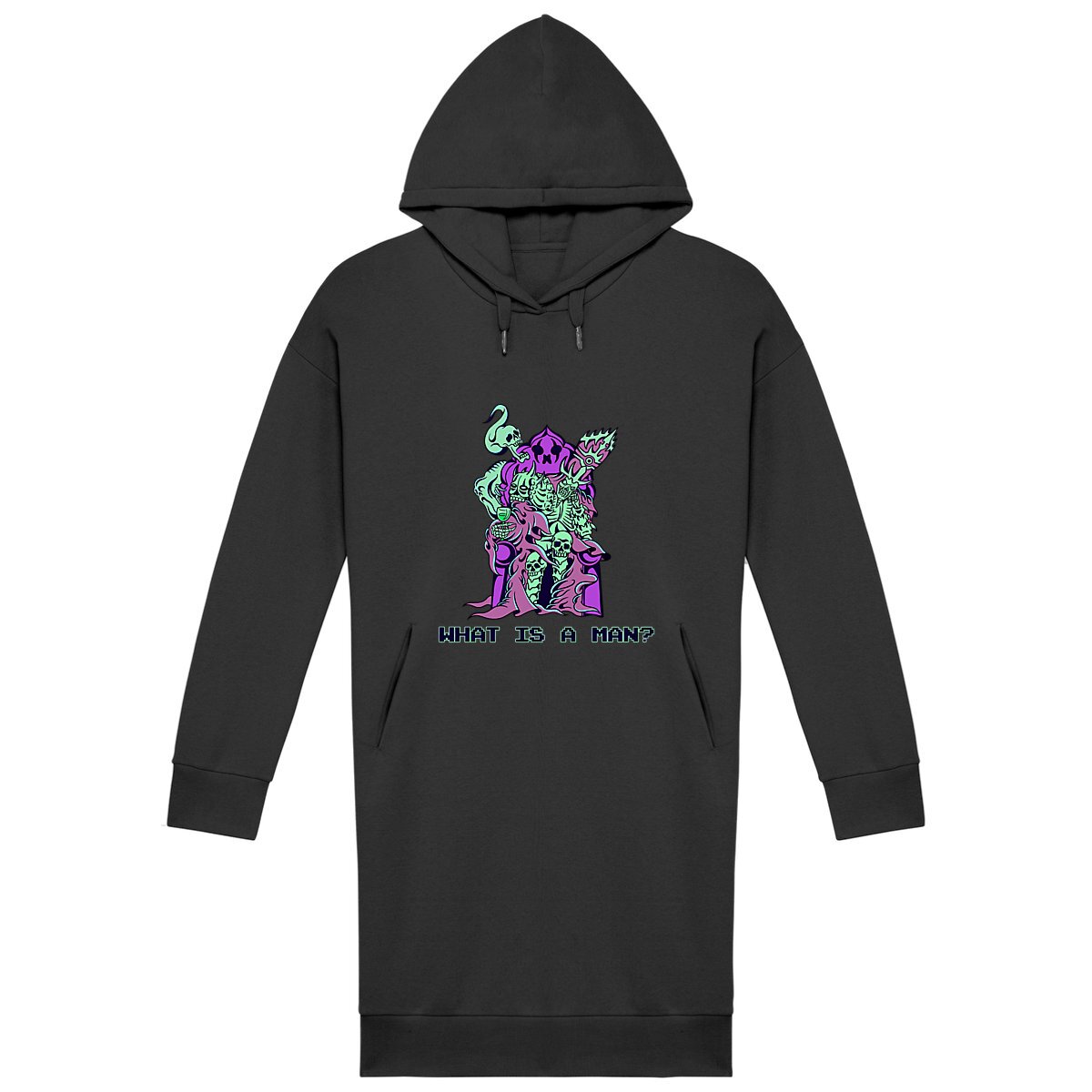 Image back Bored Throne Lich, What is a Man? (Vaporwave Colors)