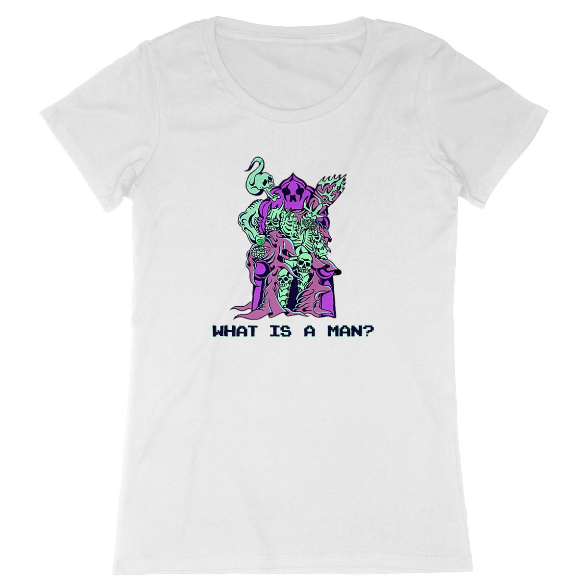 Image back Bored Throne Lich, What is a Man? (Vaporwave Colors)