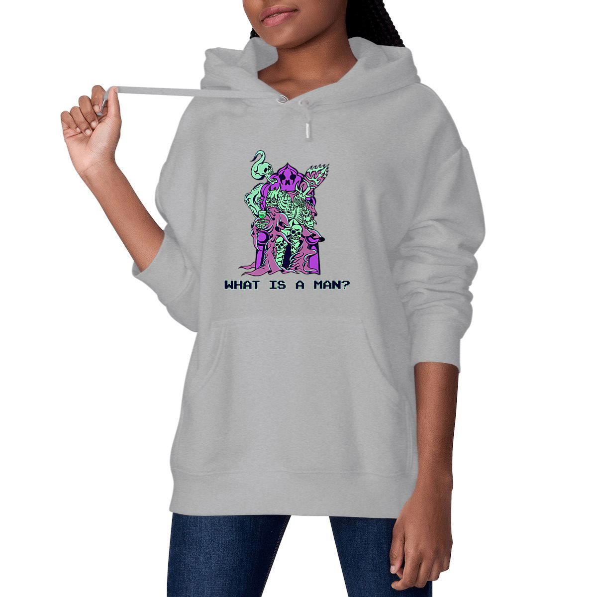 Image front Bored Throne Lich, What is a Man? (Vaporwave Colors)