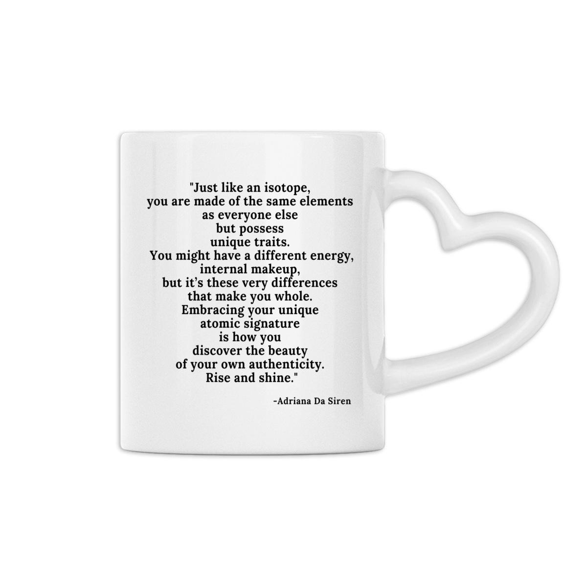 Heart-Shaped Mug - Perfect for Your Morning Coffee - Rise and Shine