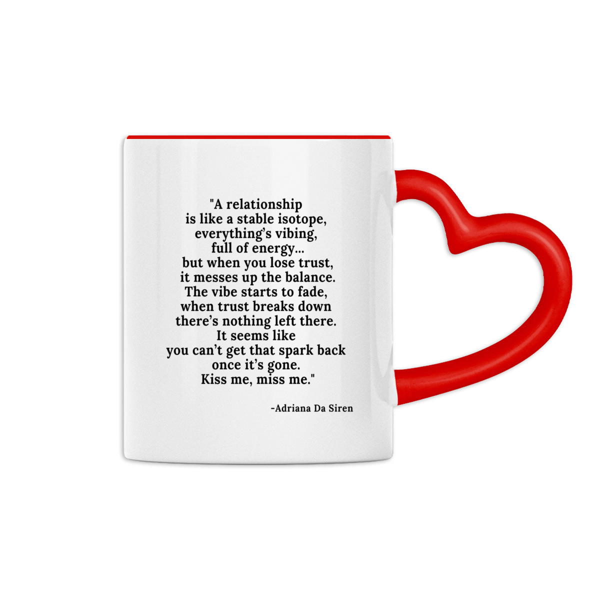 Heart-Shaped Mug - Kiss Me, Miss Me - Image