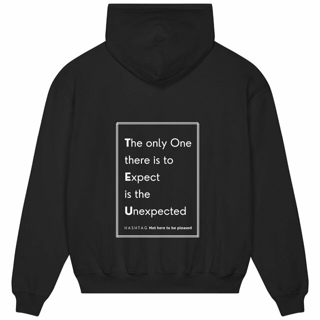 Image back H A S H T A G - Professional. - U&I-Gender Oversized Hoodie White Edited
