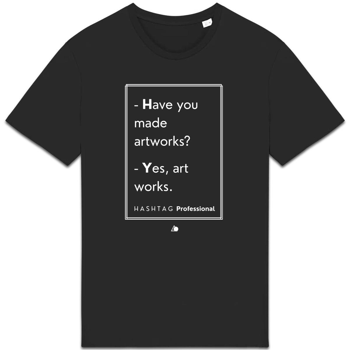 Image front H A S H T A G - Professional. - U&I-Gender T-Shirt Heavyweight White Edited