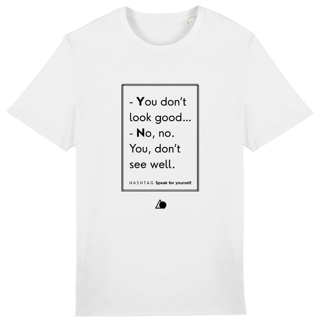 Image front H A S H T A G - Speak for Yourself. - U&I-Gender T-Shirt Heavyweight Black Edited