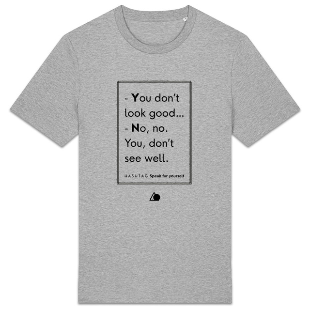 Image back H A S H T A G - Speak for Yourself. - U&I-Gender T-Shirt Heavyweight Black Edited