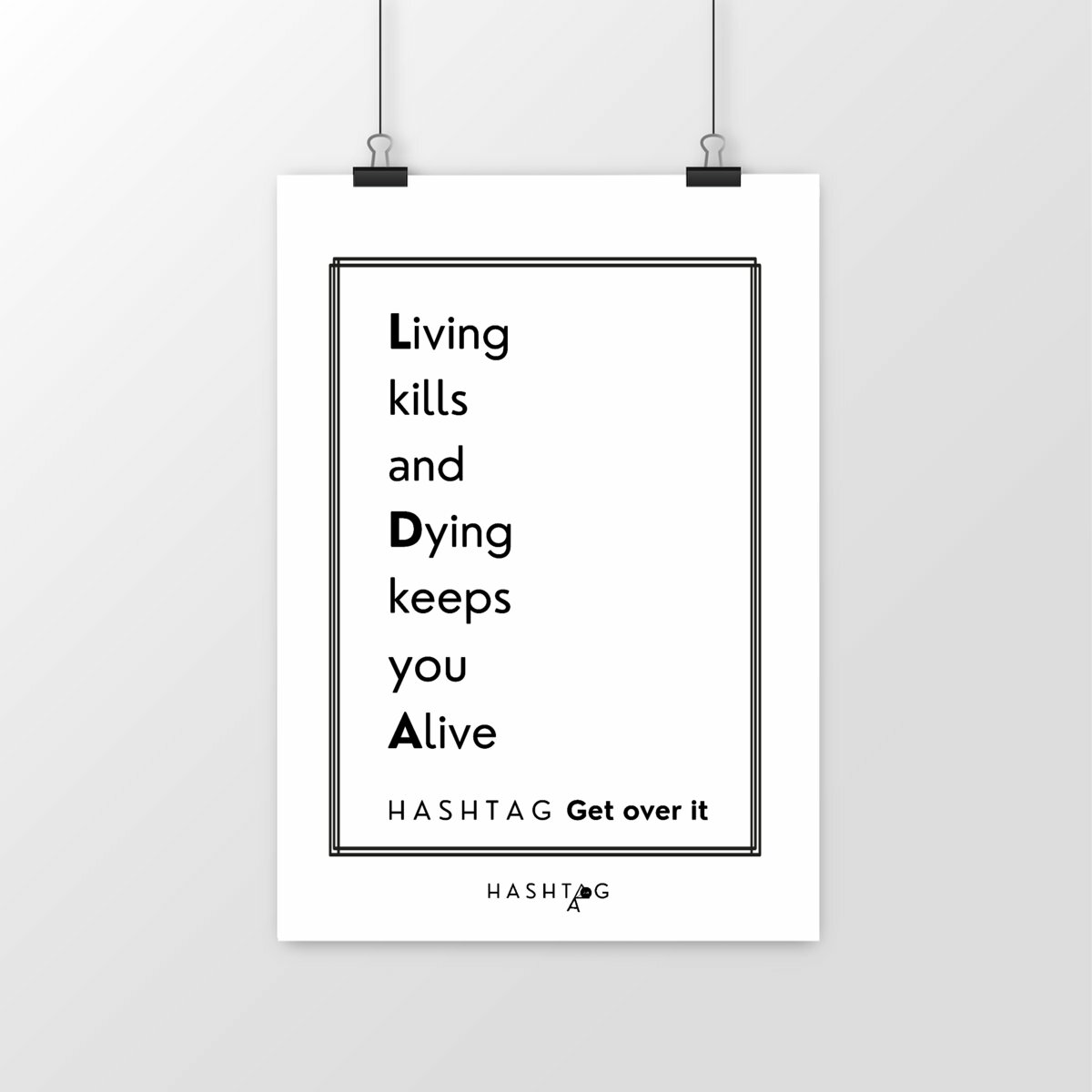 Image front H A S H T A G - Get Over It - Post/R White