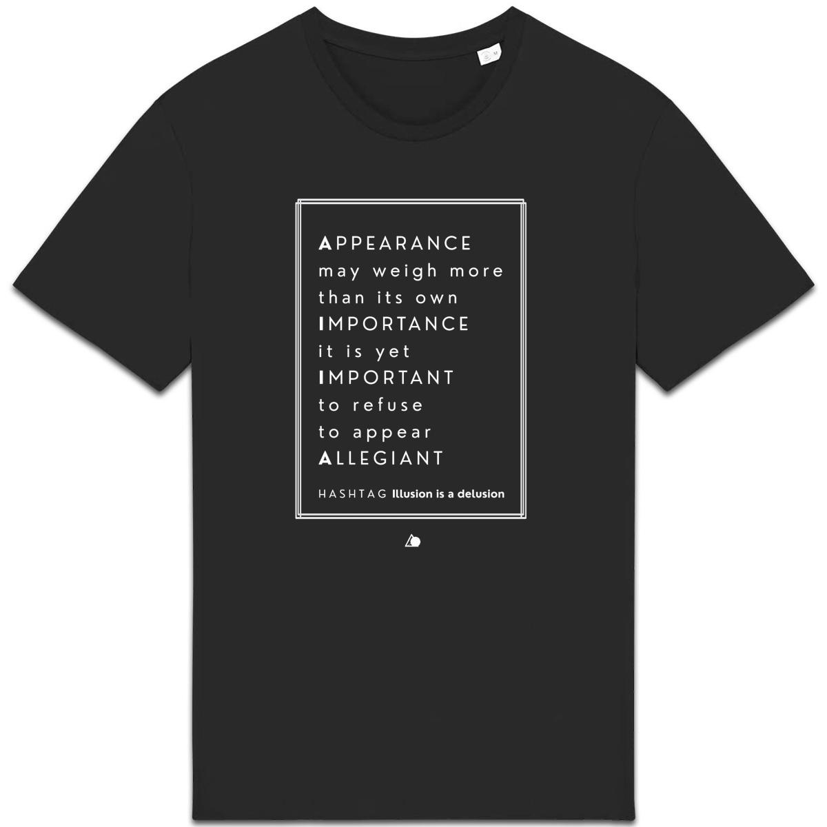 Image front H A S H T A G - Illusion is a Delusion. - U&I-Gender T-Shirt Heavyweight White Edited