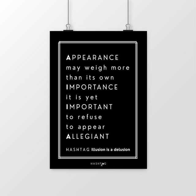 Image front H A S H T A G - Illusion is a Delusion - Post/R Black