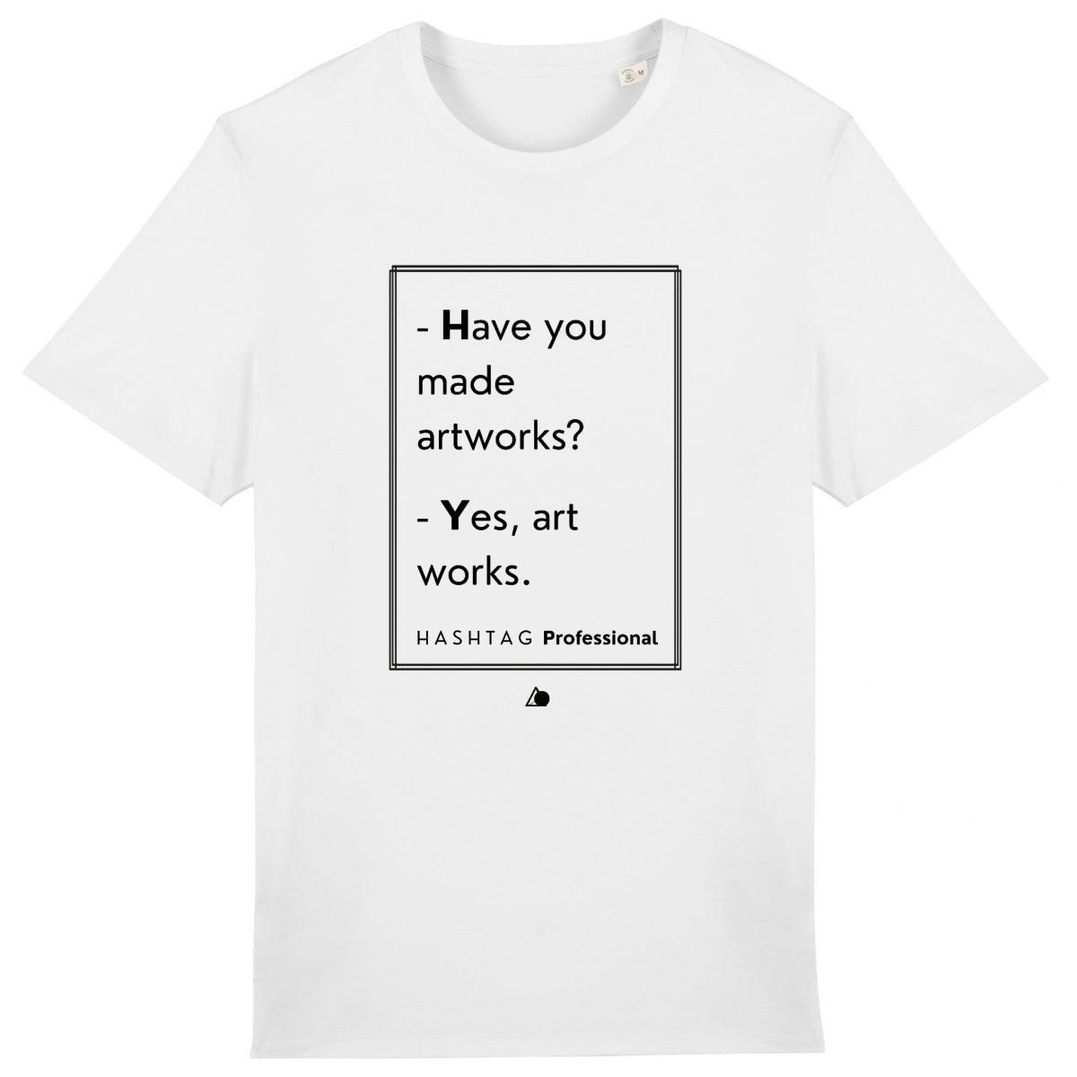 Image front H A S H T A G - Professional. - U&I-Gender T-Shirt Heavyweight Black Edited