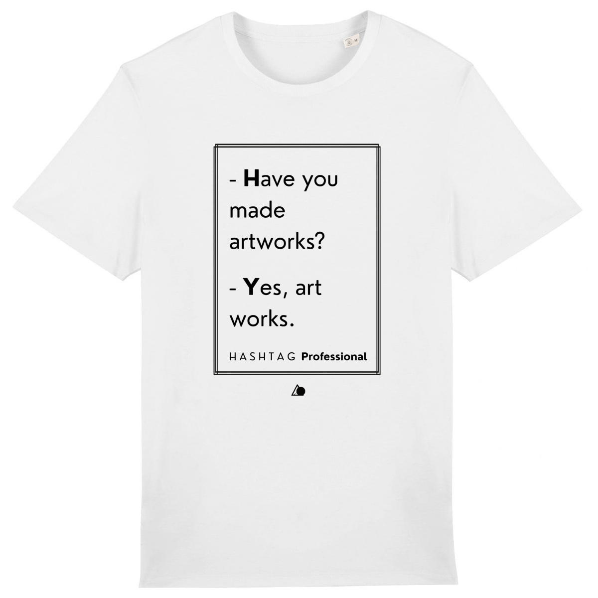 Image front H A S H T A G - Professional. - U&I-Gender T-Shirt Heavyweight Black Edited