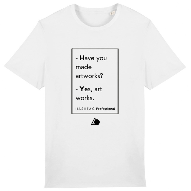 Image front H A S H T A G - Professional. - U&I-Gender T-Shirt Heavyweight Black Edited
