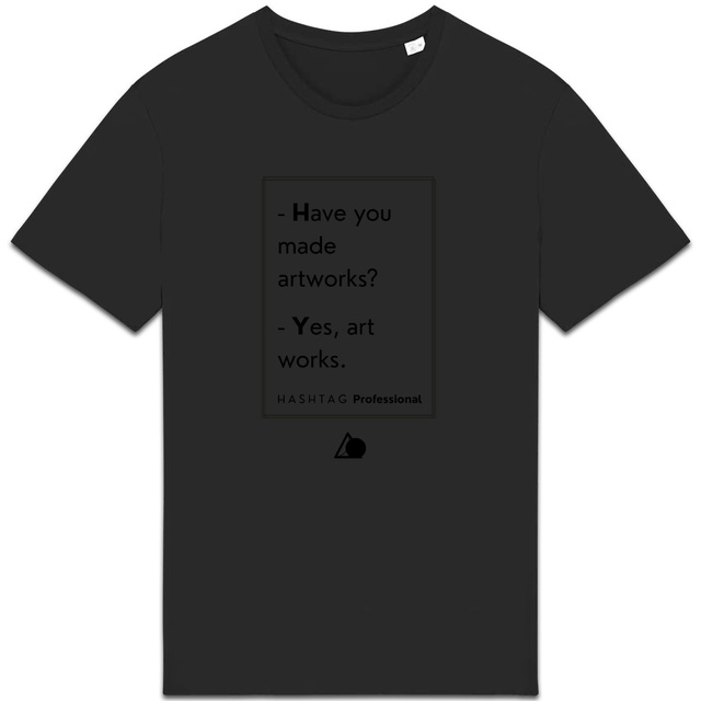 Image back H A S H T A G - Professional. - U&I-Gender T-Shirt Heavyweight Black Edited