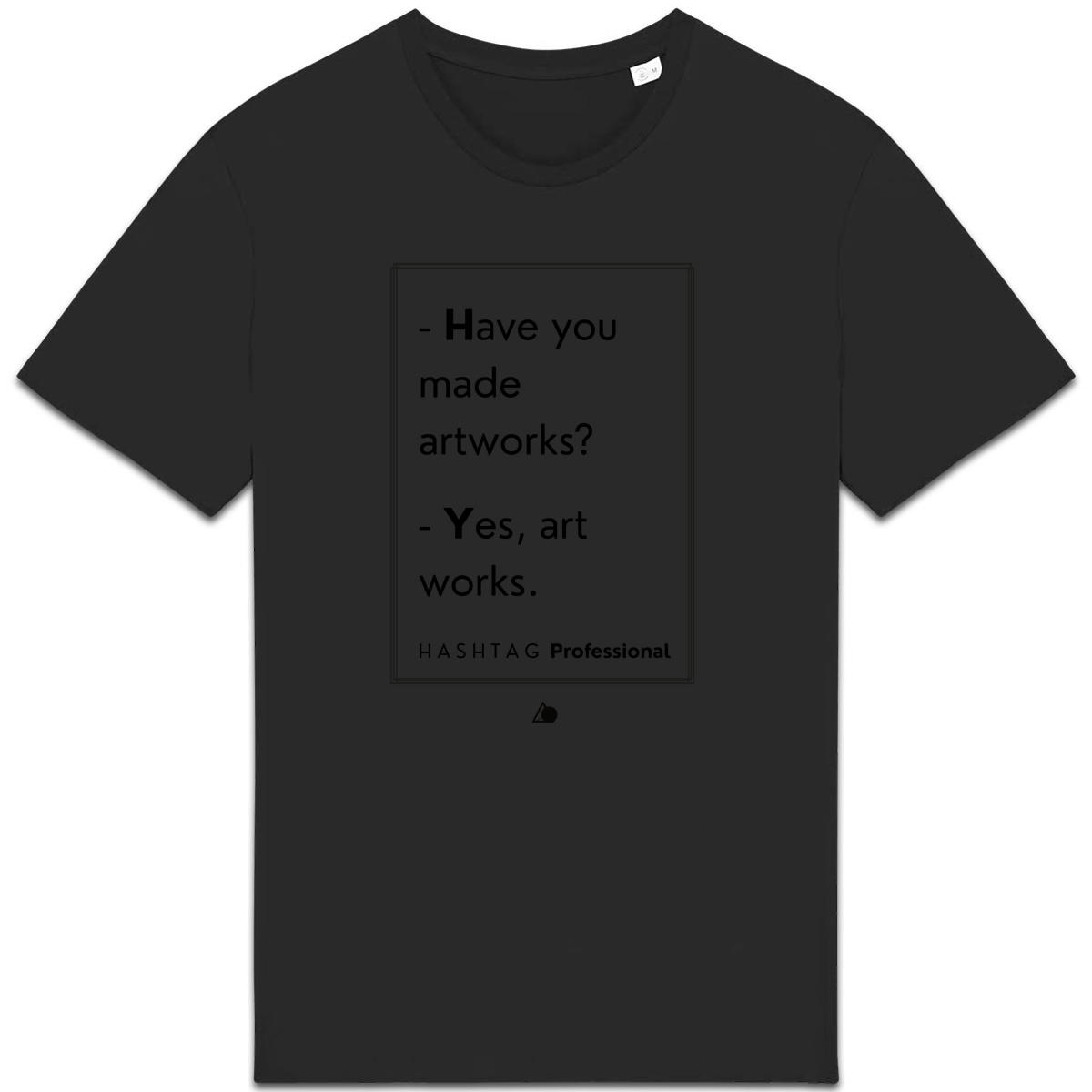Image back H A S H T A G - Professional. - U&I-Gender T-Shirt Heavyweight Black Edited