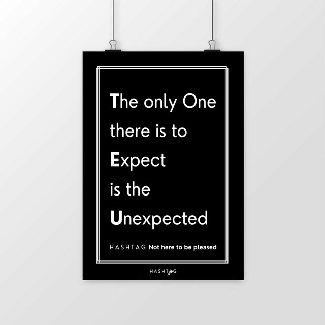 Image front H A S H T A G - Not Here to Be Pleased - Post/R Black