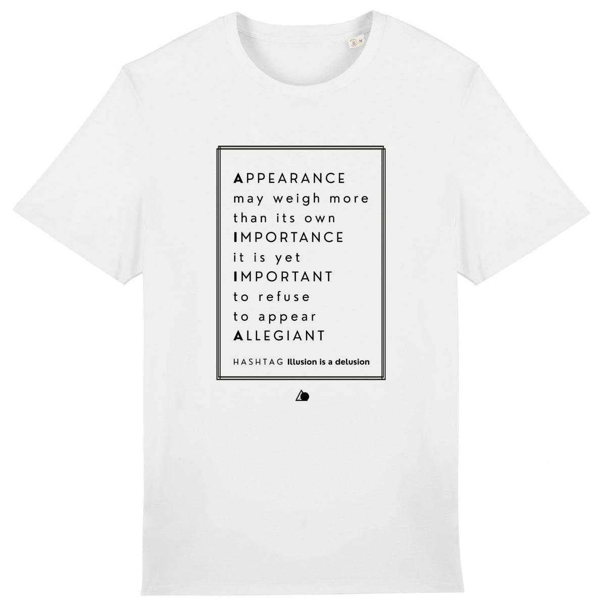 Image front H A S H T A G - Illusion is a Delusion. - U&I-Gender T-Shirt Heavyweight Black Edited