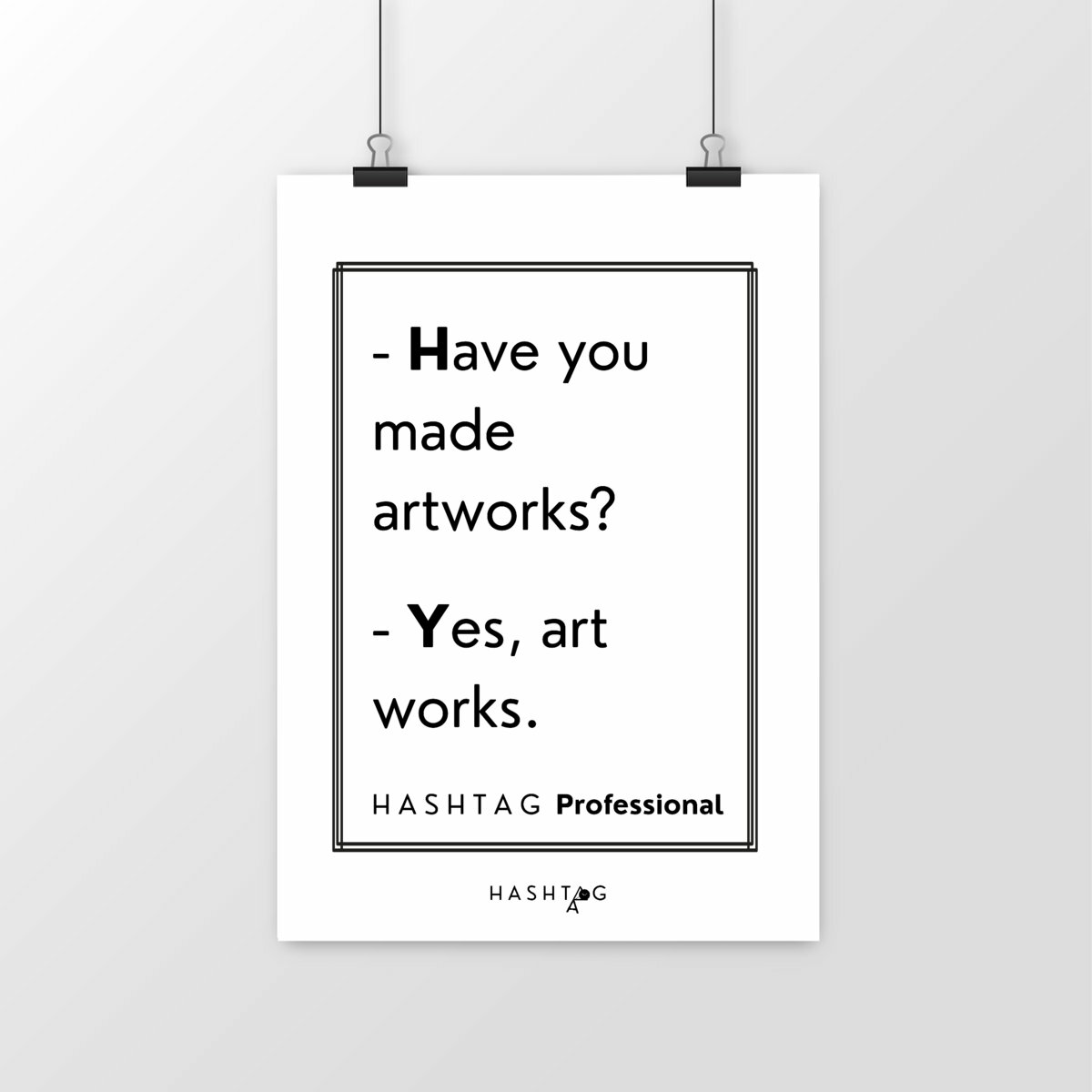 Image front H A S H T A G - Professional - Post/R White